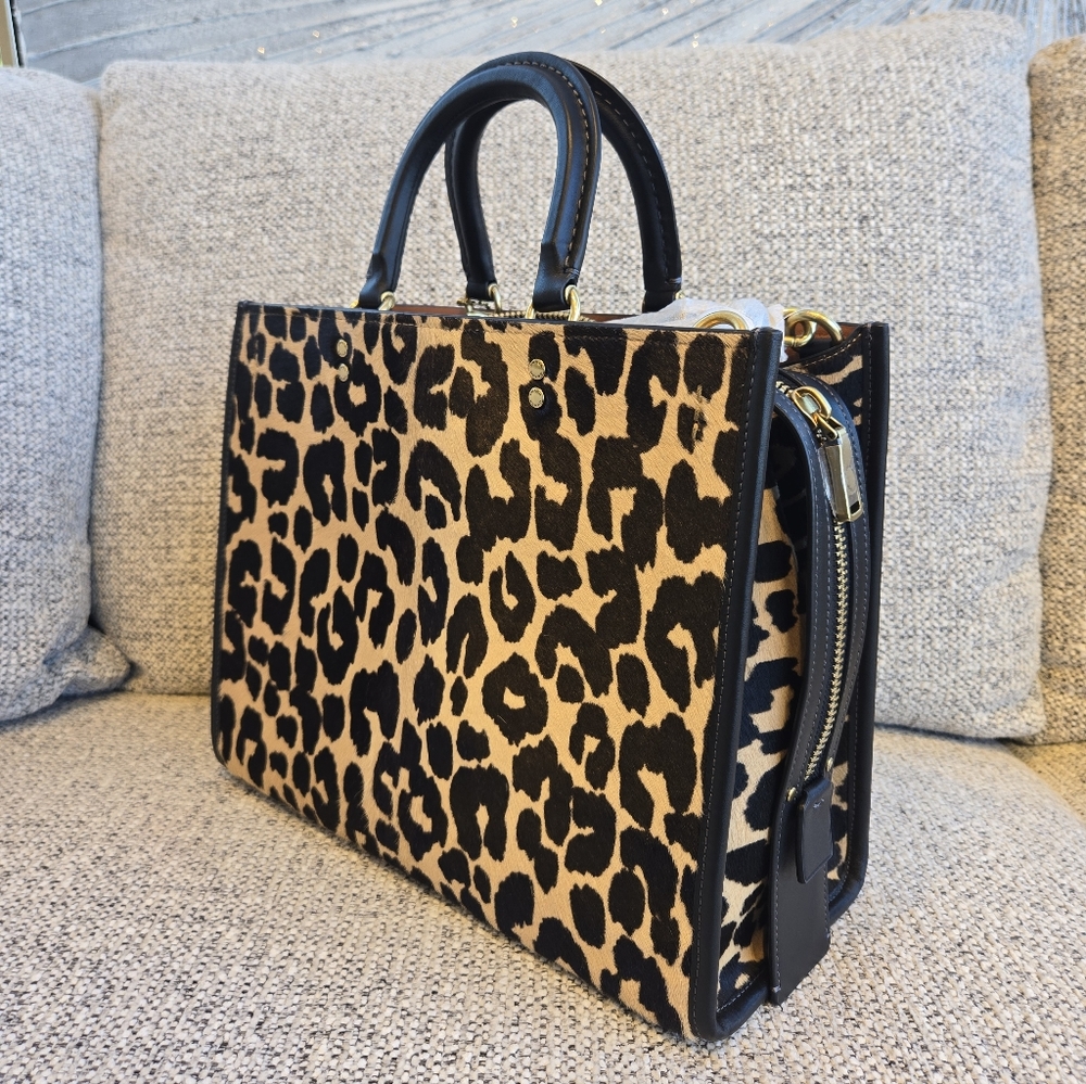 Coach Rogue 30 Leopard Print